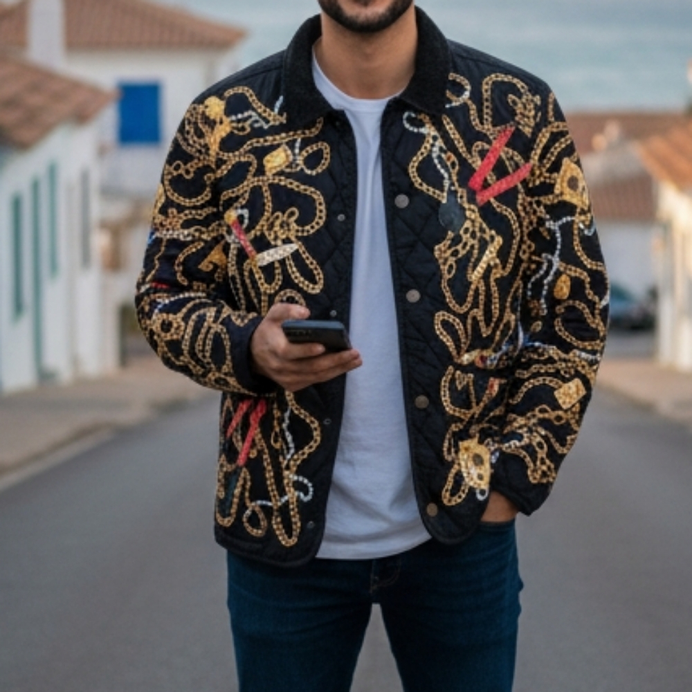 Supreme Chains Quilted jacket size Large